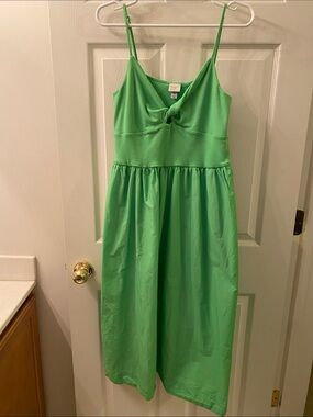a new day Bright Green Midi Dress with Twist Front